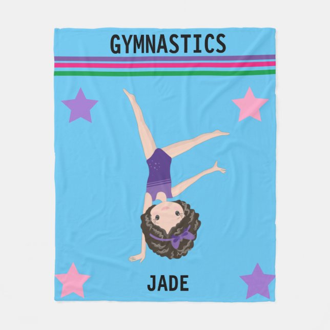 GYMNASTICS BLANKET FOR GIRLS PERSONLIG. FLEECEFILT (Framsidan)