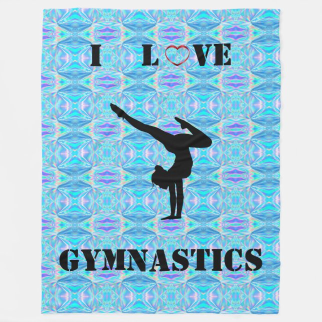 Gymnastics Blanket - I Kärlek Gymnastics Ull Fleecefilt (Framsidan)