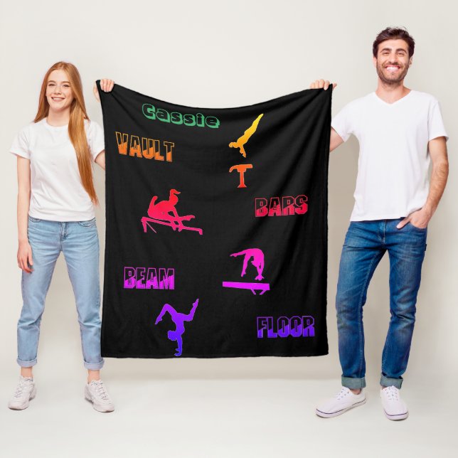 Gymnastics Blanket - Vault, Pub, Beam, Golv Fleecefilt (På plats)