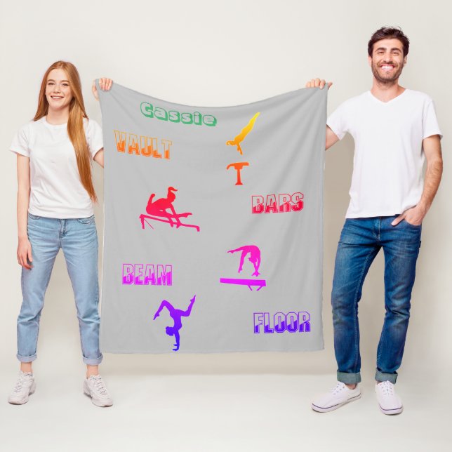 Gymnastics Blanket - Vault, Pub, Beam, Golv Fleecefilt (På plats)