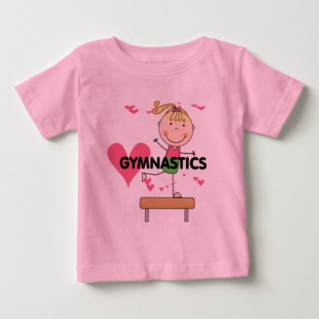 GYMNASTICS - Blond Girl Balance Beam Tshirts (Framsida)