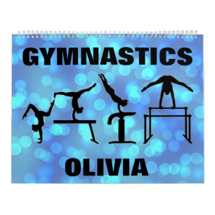 Gymnastics Blue Dots Calendar Kalender