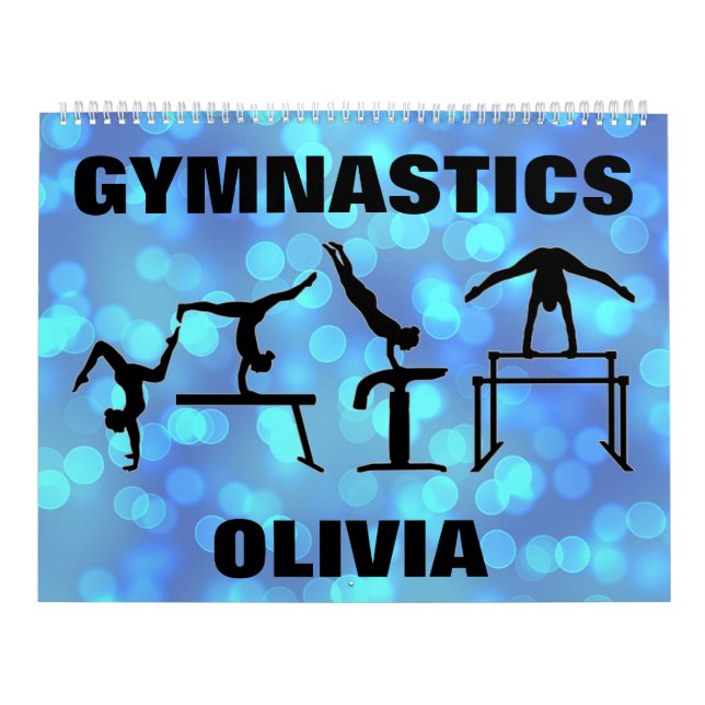 Gymnastics Blue Dots Calendar Kalender (Omslag)