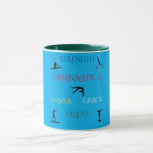 GYMNASTICS BLUE /GRÖNT TVÅ TONE MUGG. MUGG