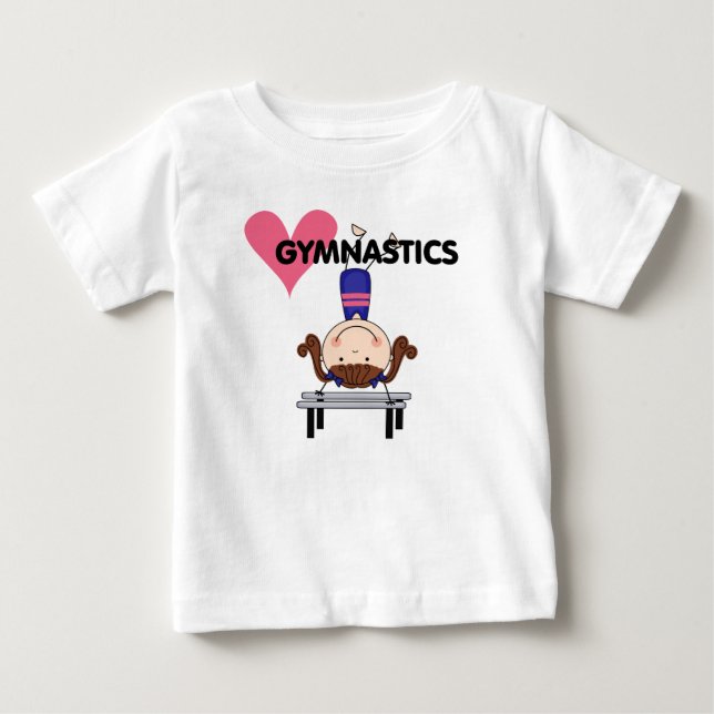 GYMNASTICS - Brunette Girl Handsts Tee Shirt (Framsida)