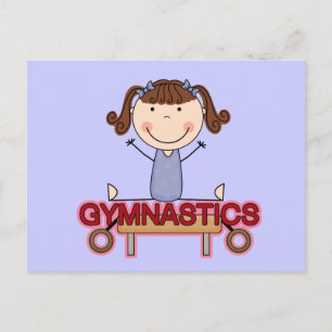 GYMNASTICS - Brunette Girl Splits Tshirts och Gift Vykort