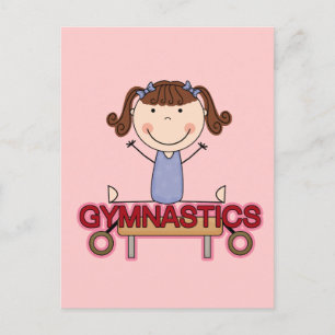GYMNASTICS - Brunette Girl Splits Tshirts och Gift Vykort