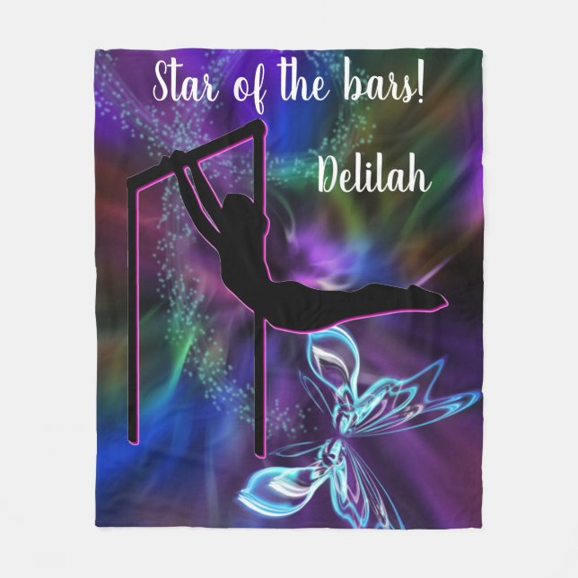 Gymnastics Butterfly Star of the Pub Personlig Fleecefilt (Framsidan)