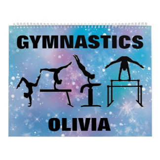 Gymnastics Calendar Blue Glam Kalender