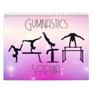 Gymnastics Calendar Rosa Lila Ombre Kalender