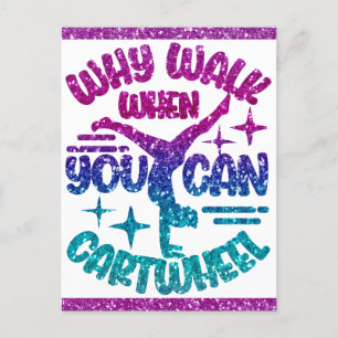 Gymnastics Cartjul Magenta Lila Turcos Vykort