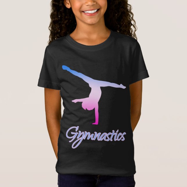 Gymnastics Cartjul Pastel Rosa Lila Blue T Shirt (Framsida)