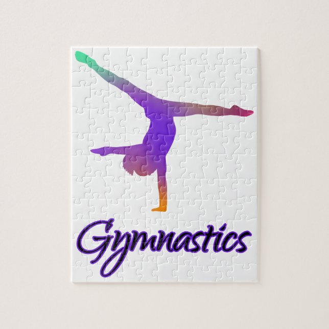 Gymnastics Cartjul Rosa Lila Ombre Gradient Pussel (Vertikal)
