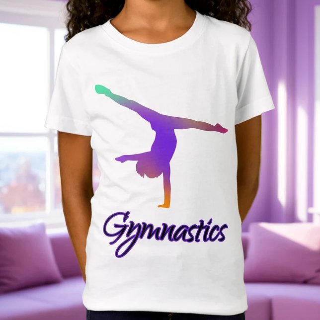 Gymnastics Cartjul Rosa Lila Ombre Gradient T Shirt (Skapare uppladdad)