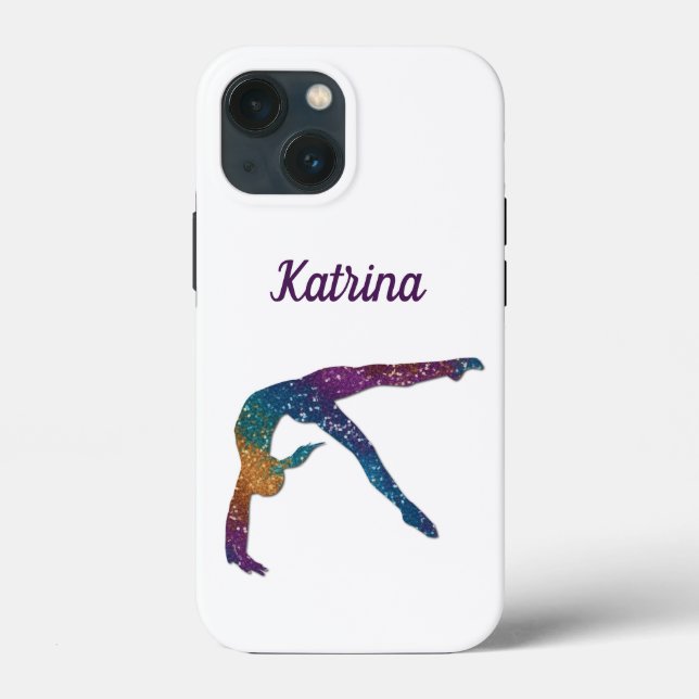 Gymnastics Cell Phone Case w/ Namn of Gymnast (Baksida)