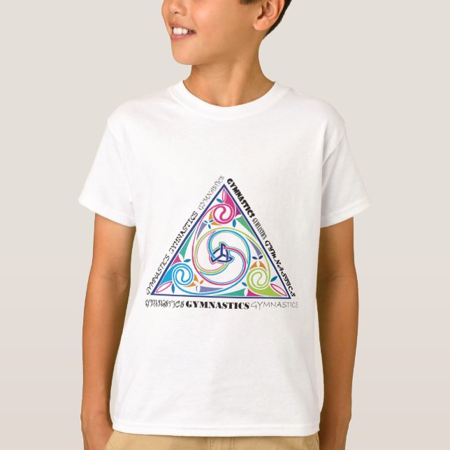 Gymnastics Celtic Triangle T Shirt (Framsida)