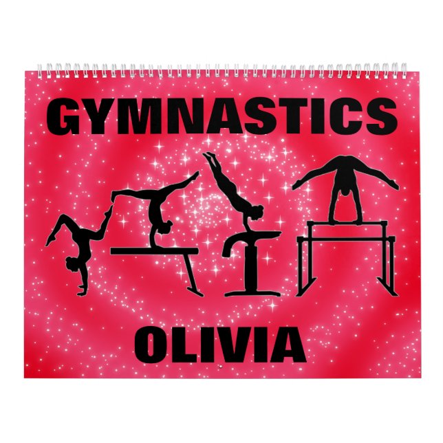 Gymnastics Cherry Gnistra Swirl Calendar Kalender (Omslag)