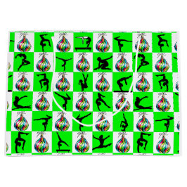 GYMNASTICS CHRISTMAS DESIGN FÖR FESTIV GRÖNT