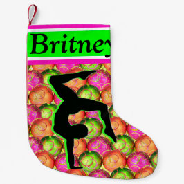 GYMNASTICS CHRISTMAS STOCKING FÖR FESTIV PERSONLIG LITEN JULSTRUMPA