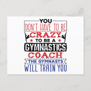Gymnastics Coach Funny Appreciation Gift Crazy Vykort