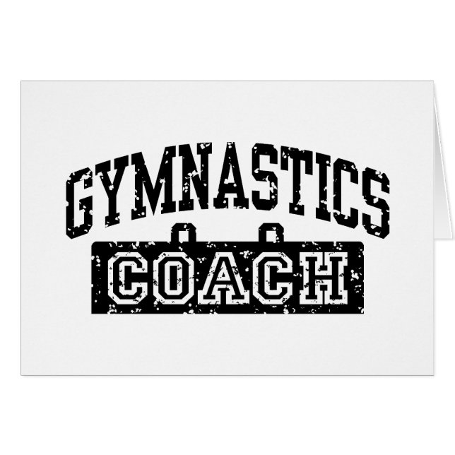 Gymnastics Coach Hälsningskort (Framsidan Horizontal)