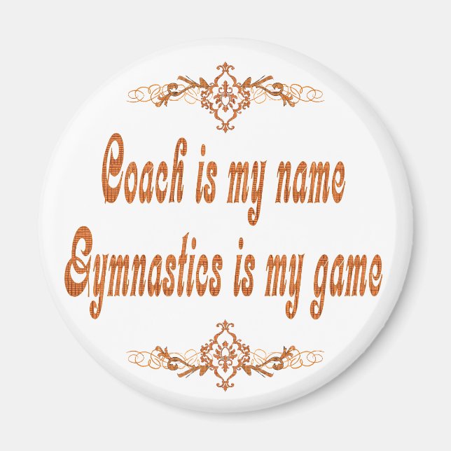 Gymnastics Coach Magnet (Framsidan)