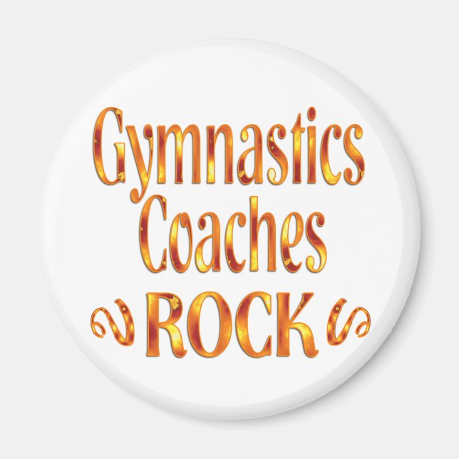 Gymnastics Coacher Sten Magnet (Framsidan)