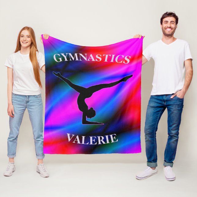 Gymnastics Colorful Fleece Blanket (På plats)