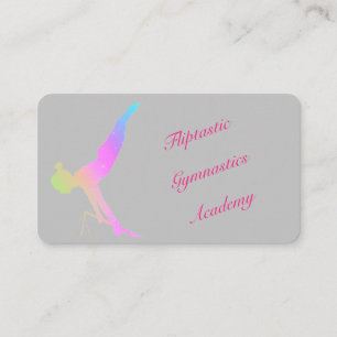 Gymnastics Colorful Pastel Font Visitkort