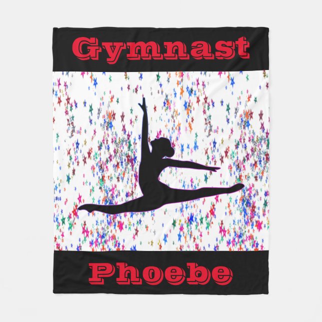 Gymnastics Confetti Stars Fleece Blanket (Framsidan)