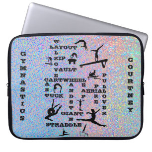 Gymnastics Crossword Personlig Electronics Bag Laptop Fodral