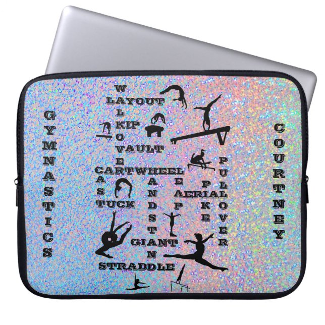Gymnastics Crossword Personlig Electronics Bag Laptop Fodral (Framsidan)