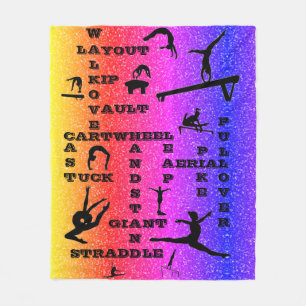 Gymnastics Crosswords Skills Rainbow Gnistra Fleecefilt
