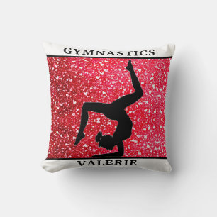 Gymnastics Dekorativ kudde w/ Namn of Gymnast