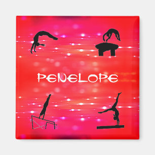 Gymnastics Events Personlig Girls Magnet