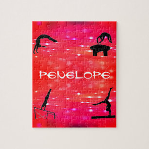 Gymnastics Events Personlig Girls Puzzle Pussel