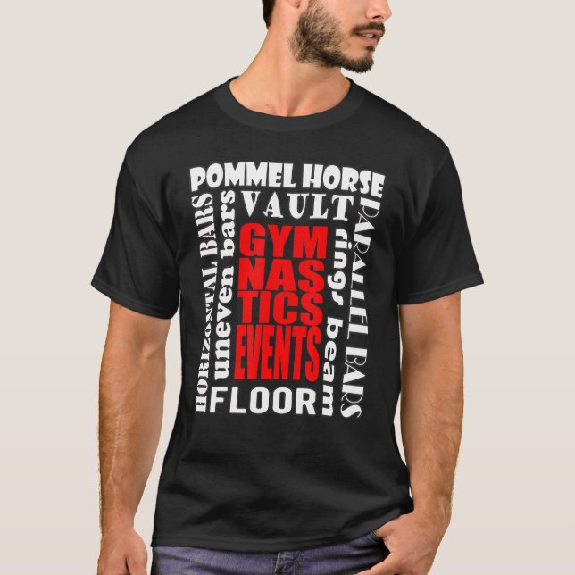 Gymnastics Events Sports in Internationell Competi T Shirt (Framsida)