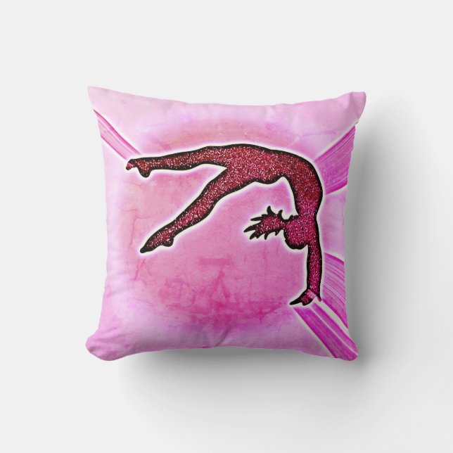 Gymnastics Faux Cherry Gnistra Dekorativ kudde (Framsida)