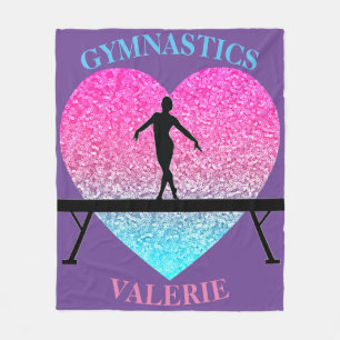 Gymnastics Fleece Blanket w/ Namn i Gymnast