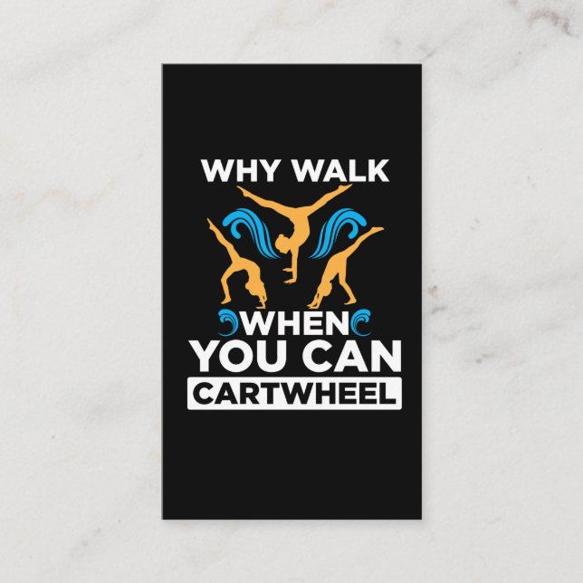 Gymnastics Flickakrobatik träning Visitkort (Framsida)