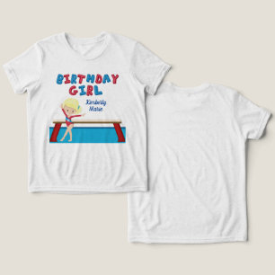Gymnastics Födelsedagsfest Cute Blonde Gymnast T Shirt