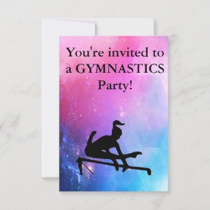 Gymnastics Födelsedagsfest inbjudan