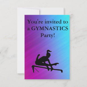 Gymnastics Födelsedagsfest inbjudan