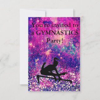 Gymnastics Födelsedagsfest inbjudan
