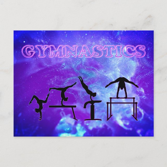 Gymnastics Galaxy Gymnast vykort (Framsida)