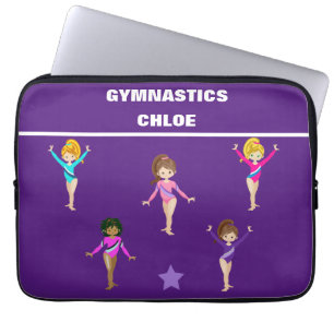 GYMNASTICS GIFT MED 5 GYMNASTS PERSONLIG LAPTOP FODRAL