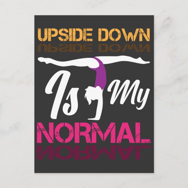 Gymnastics Girl acrobatics sport träning Vykort (Framsida)