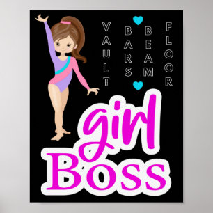 Gymnastics Girl Chef Poster