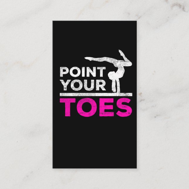 Gymnastics Girl Gymnast Coach Sport Idrottsman Visitkort (Framsida)