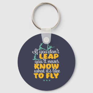 Gymnastics Girl Gymnast Motivational Sports Quote Nyckelring
